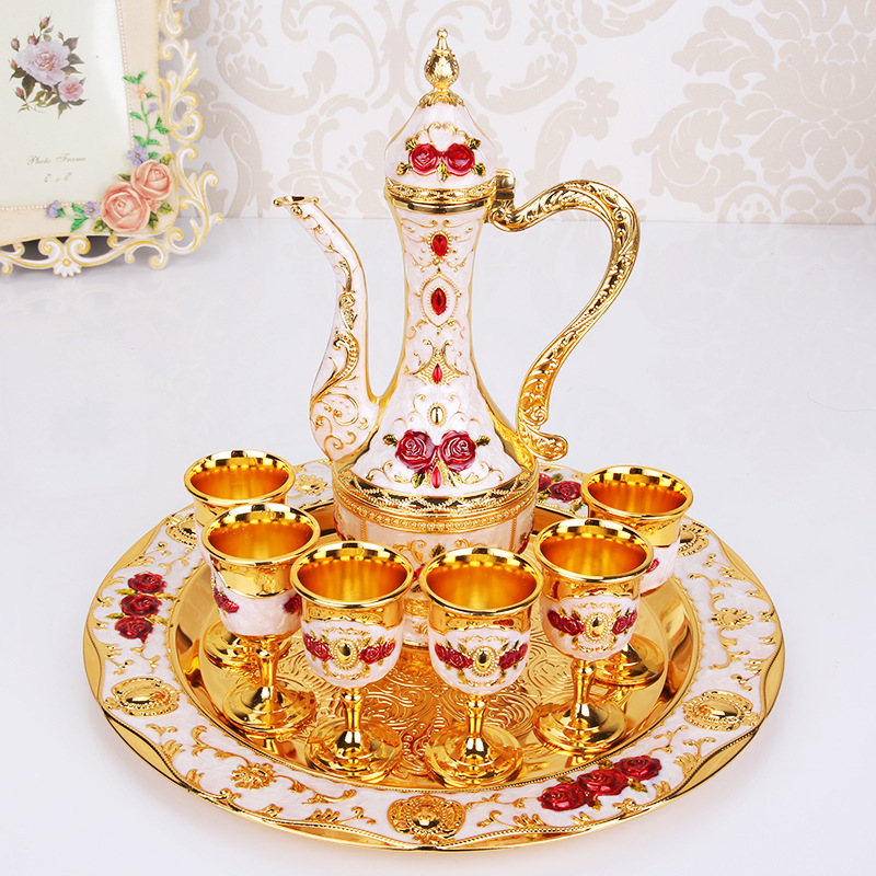 Retro creative wine set for home use