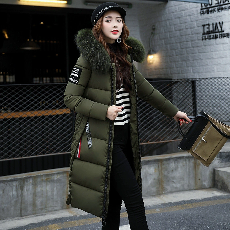Long Down Jacket Women, Korean Style Maxi, Thick Feather Filling, Plus Sizes