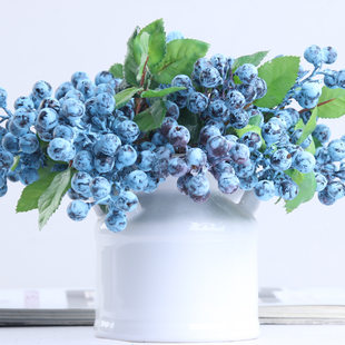 Simulation Blueberry Single Single Australian berry 4 -color furniture decorative fruit paste table fruit plate decorative fake flower fruit