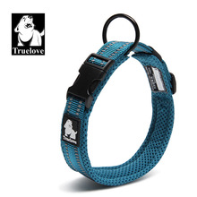 狗项圈truelove尼龙反光可调节透气网布跨境宠物跨境外贸绳子训练
