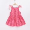 Summer slip dress, fuchsia girl's skirt sleevless, Korean style, flowered, children's clothing