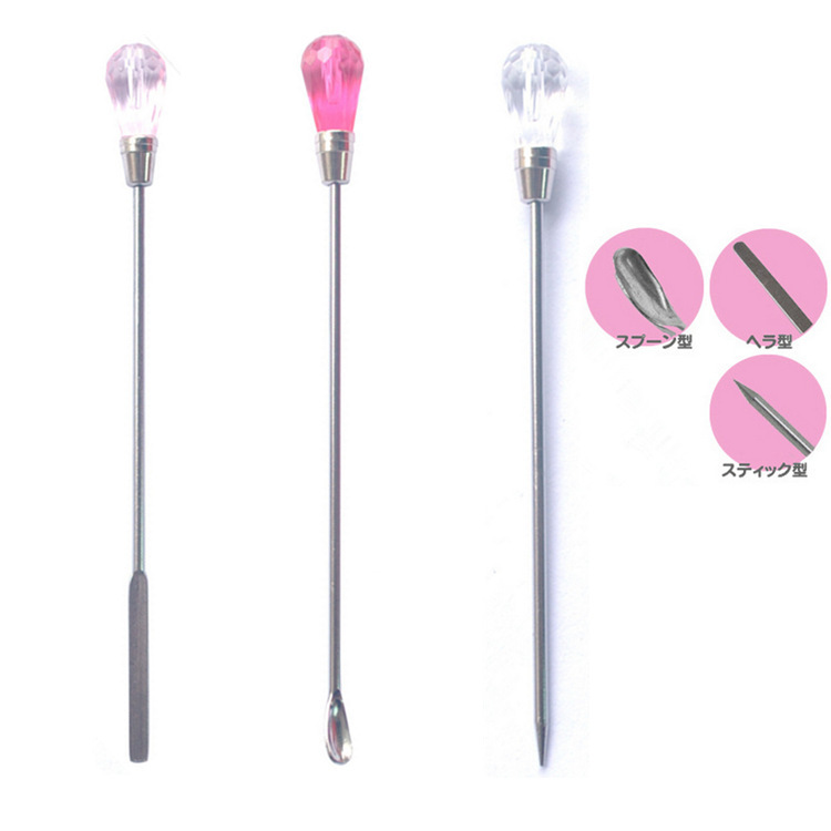 Nail Art Tools Phototherapy Glue Stirring Rod Stirring Color Stirring Rod Multifunctional Glue Stirring Rod 3 Sets