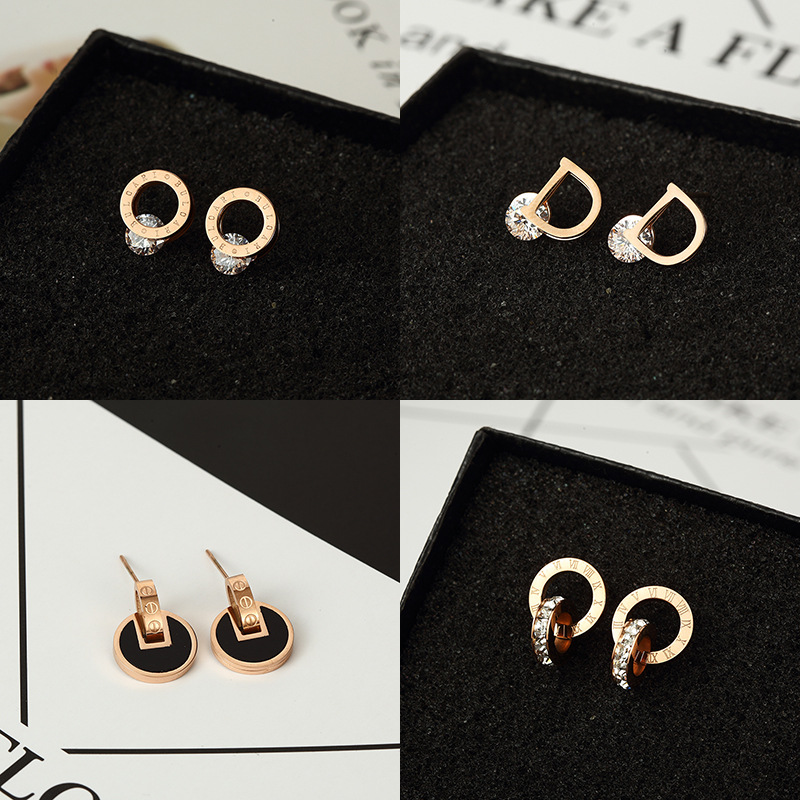 Серьги из нержавеющей стали, простой и элегантный дизайн, прямая поставка с фабрики, оптовые продажи