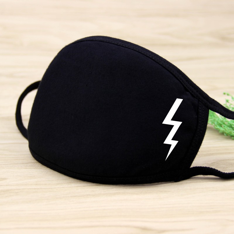 Black cotton fashionable medical mask for men and women for adults
