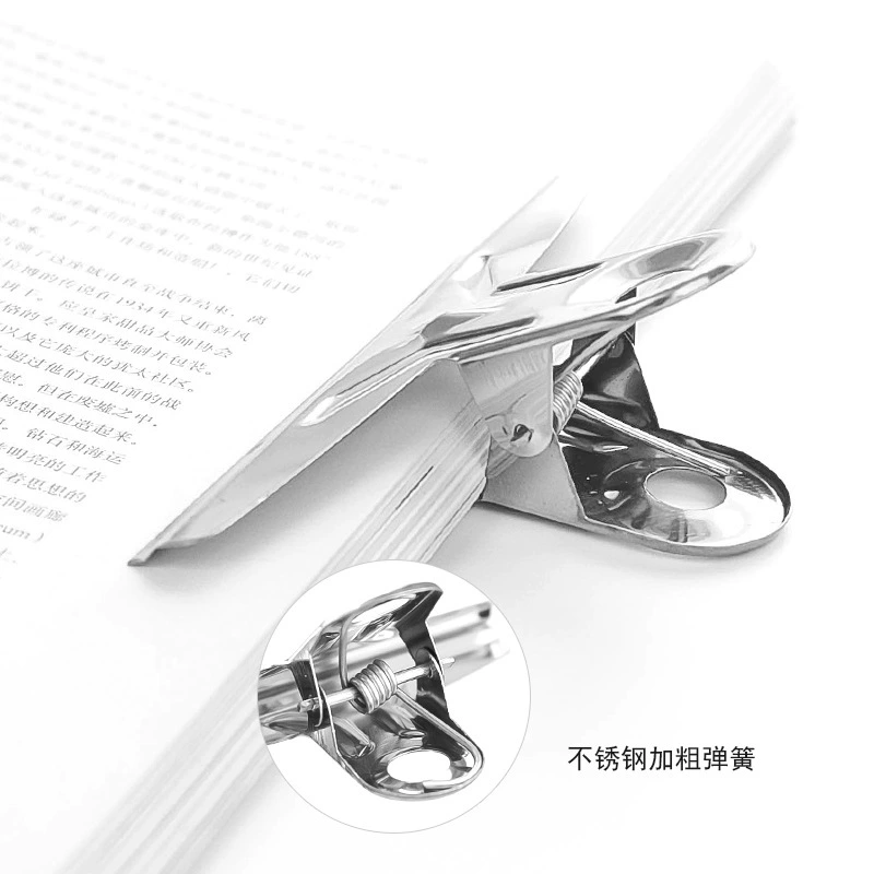 1-6#стainless steel clip anti-tail clamping iron clip painting board clip-shaped clamp bill folder fiber multi-specification