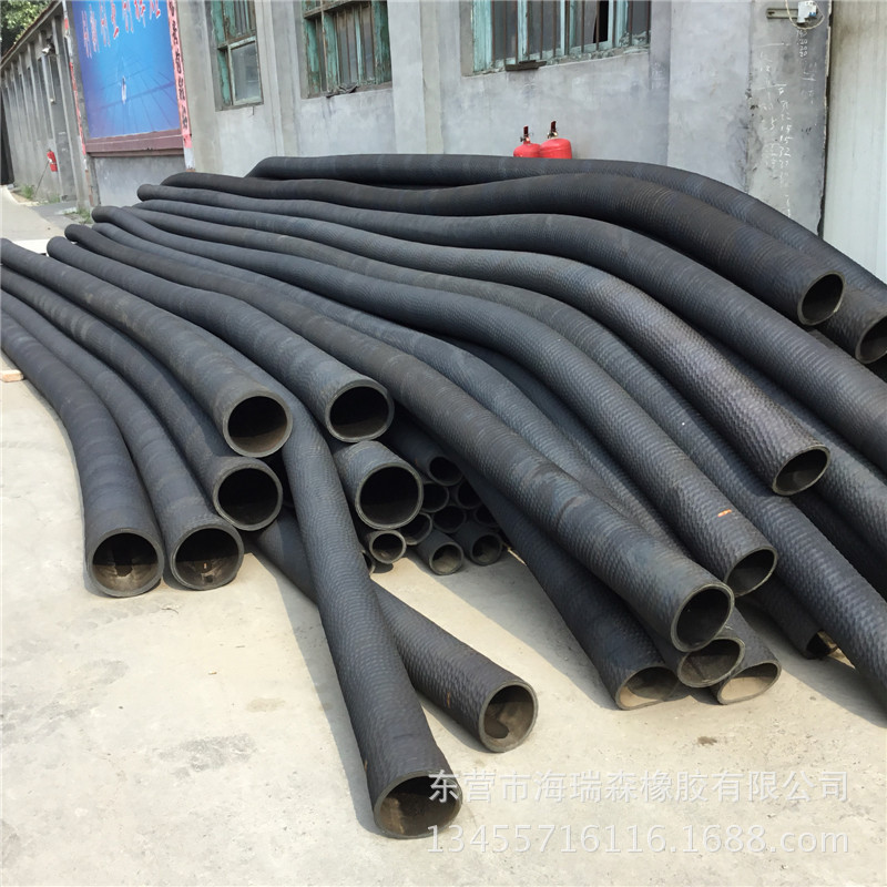 大口径法兰橡胶管 吸排水输送泥沙高耐磨高强度优质淘金橡胶软管