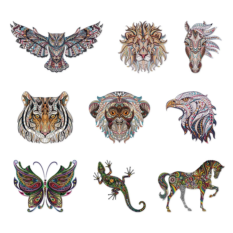 Лев узор автомобильное стекло Автомобильная наклейка прозрачная наклейка Ма Ин церковный узор Автомобильная наклейка