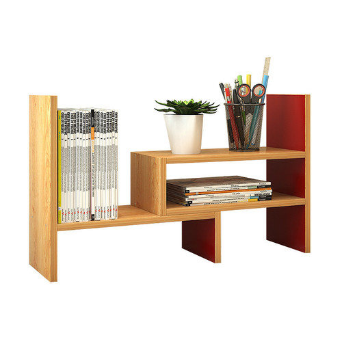 Small bookshelf desk organizer, extendable desk stand, computer desk book rack, office storage rack, simple desk stand