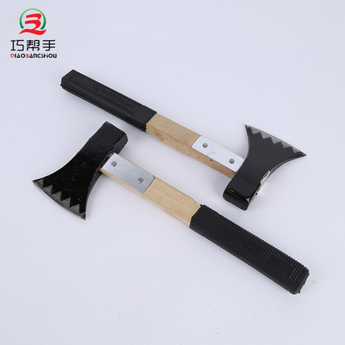 Manufacturer wholesale wooden handle reinforced ax leather handle reinforced woodworking ax worker outdoor household hand ax for wood splitting ax
