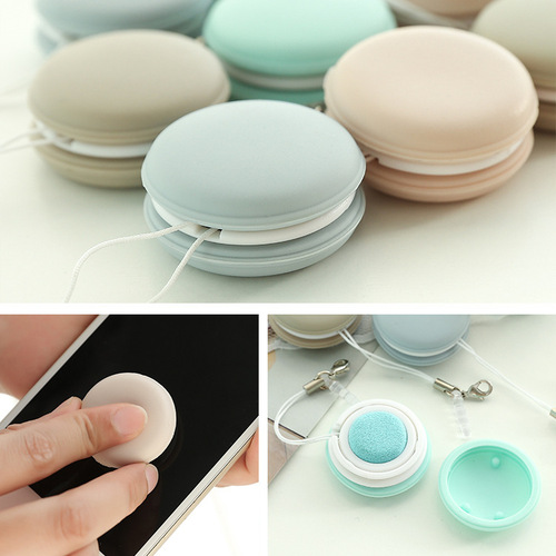 Macaron mobile phone screen wiper, glasses lens lens wiper, deerskin cloth, screen cleaning tool hanging