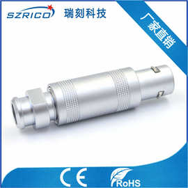2S6PIN自锁连接器 护套式插头半针半孔插座 超声波实验设备接插件