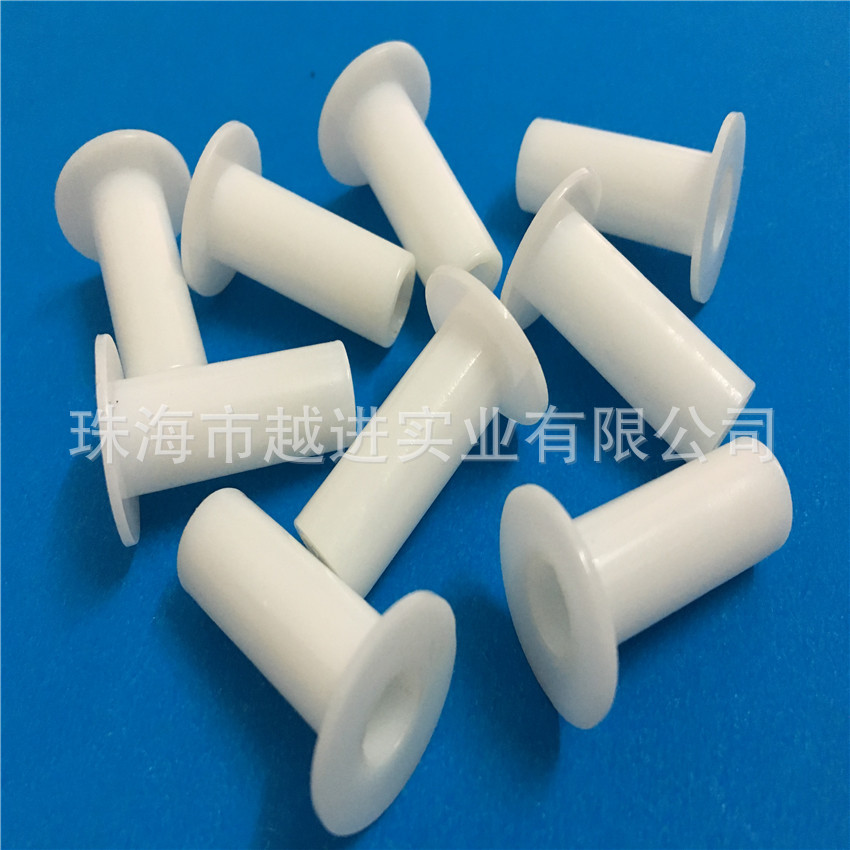 加工尼龙台阶轴套 非标塑料台阶垫片 白色铁氟龙制品