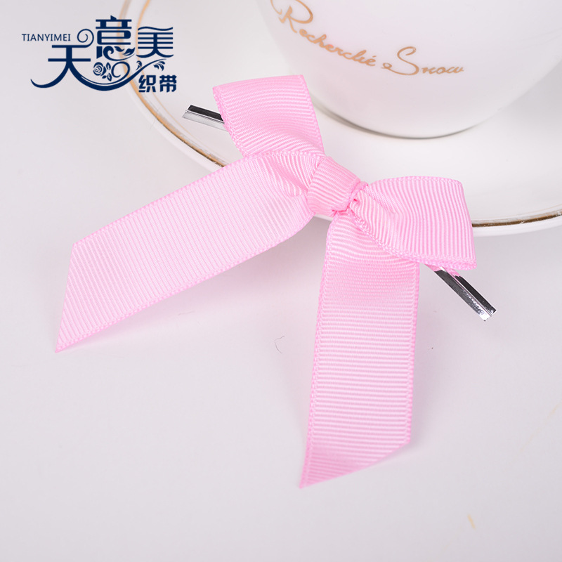 [Tianyi Mei] Rosa costilla cinta lazo seda hornear embalaje decorativo oro seda mano anudada