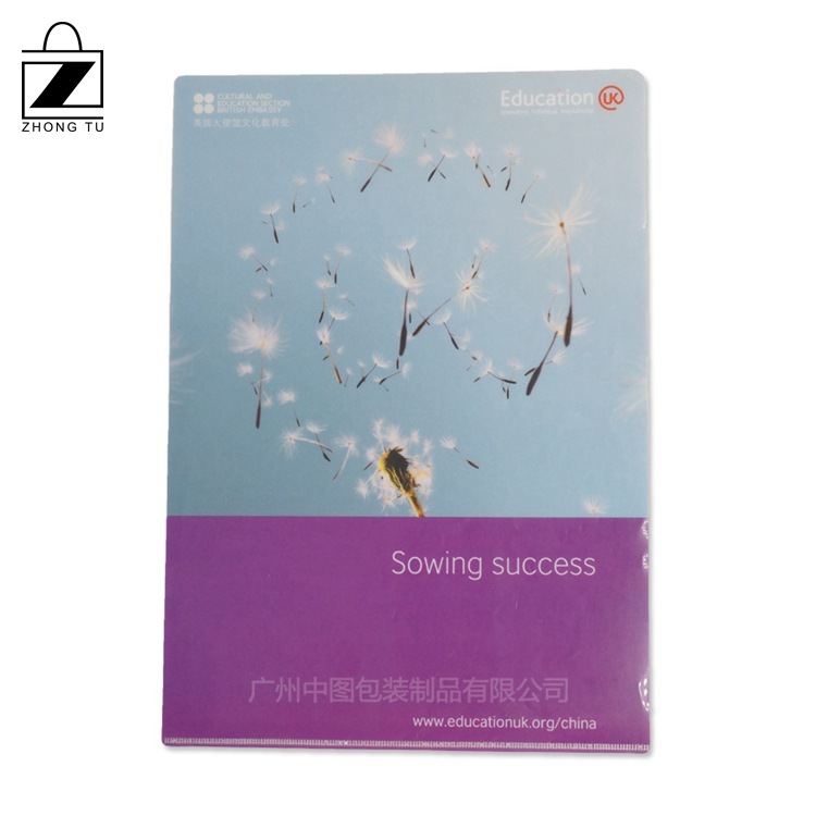 工厂批发印刷PP文件夹 PP档案袋 A4纸文件袋量大价优印刷LOGO