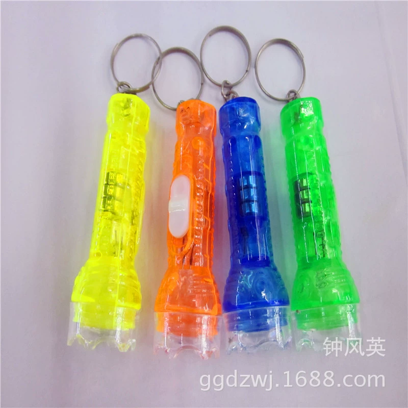 Пластиковый фонарик прозрачный маленький фонарик 5169 привело оптовые практические подарки один юань магазин детской световой игры