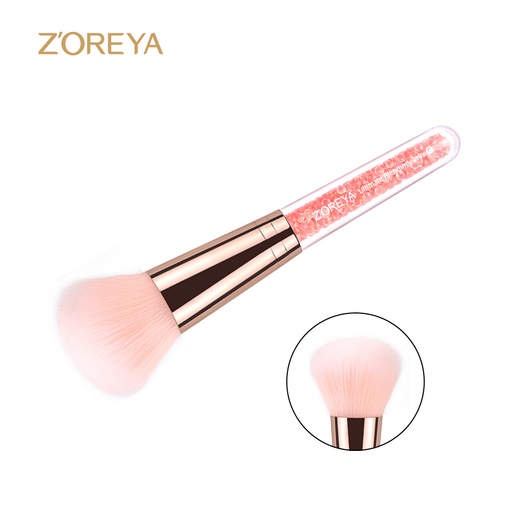ZOREYA Pink nylon pelo interior taladro mango herramientas de maquillaje Venta caliente suelta cepillo herramientas de belleza