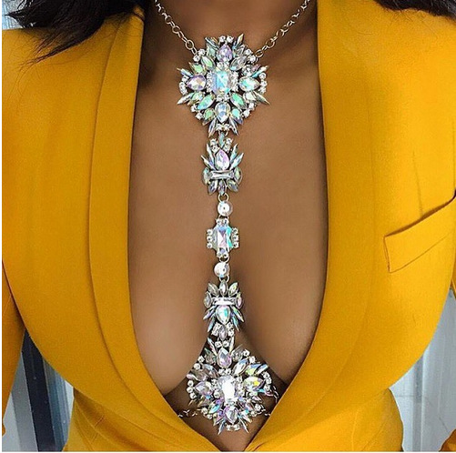 Collar de diamantes para mujer, moda europea