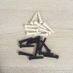 Folk guitar string pins, ukulele string cones, string posts, piano cones, tail pins, white and black, musical instrument accessories
