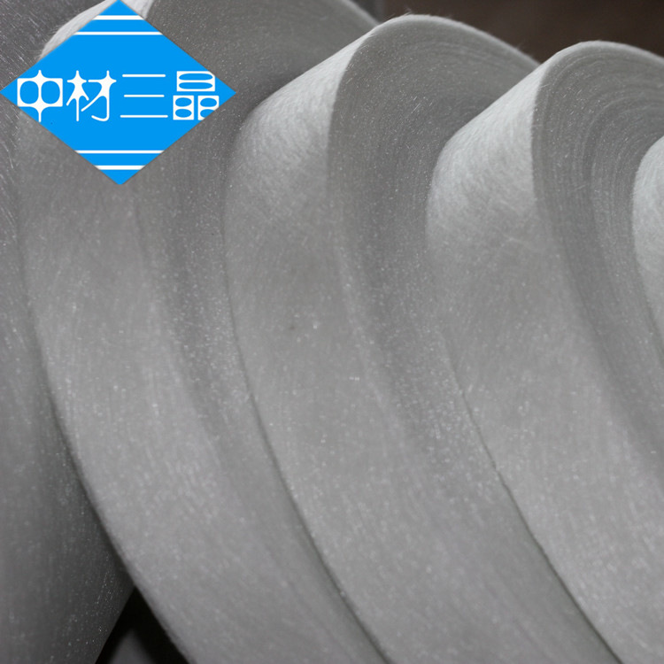 白色玻璃钢拉挤表面毡 白色玻纤表面毡