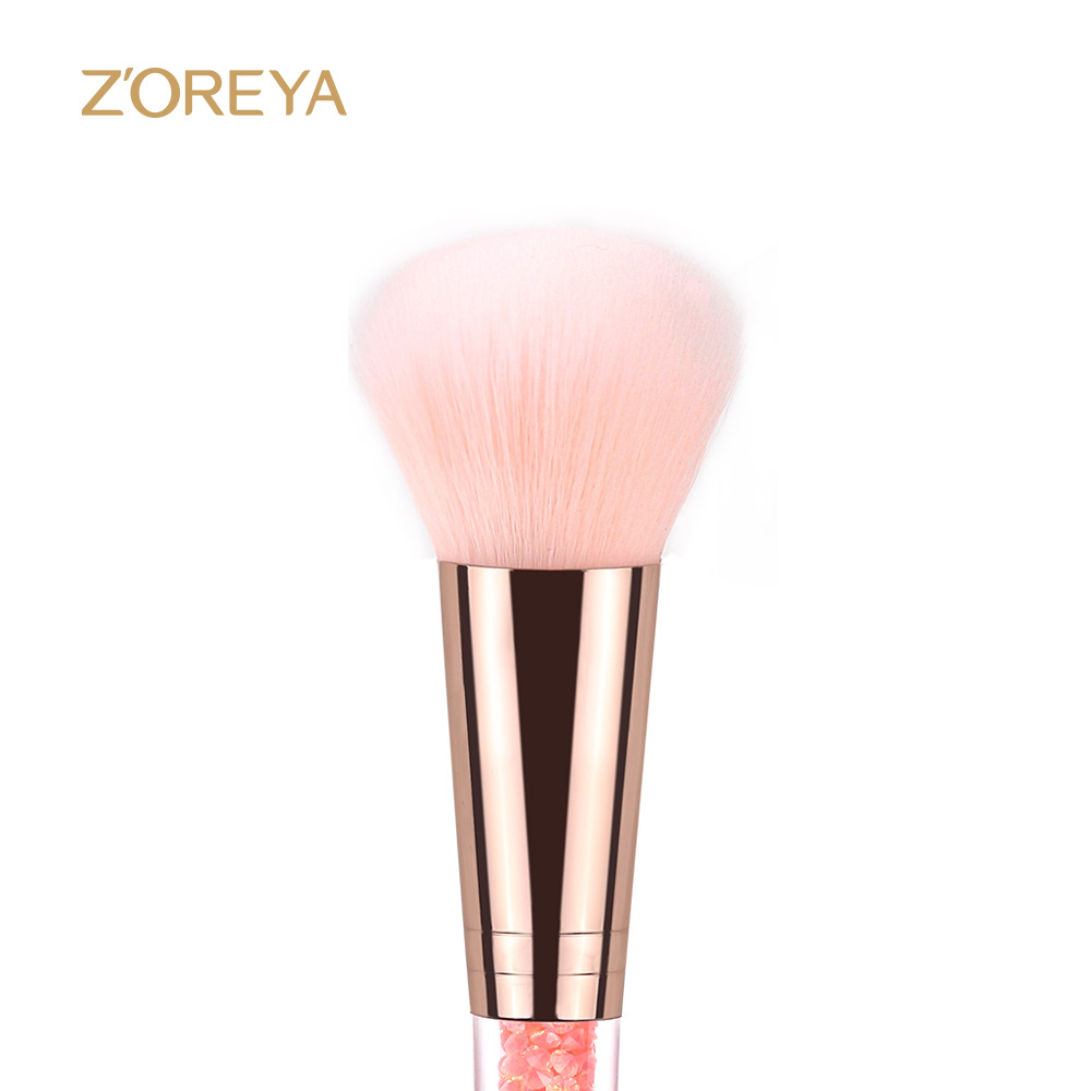 ZOREYA Pink nylon pelo interior taladro mango herramientas de maquillaje Venta caliente suelta cepillo herramientas de belleza
