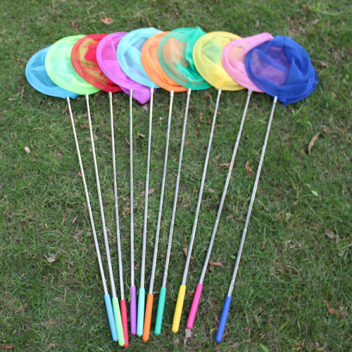 Stainless steel telescopic fishing net, butterfly net, dragonfly net, children's toy fishing net, insect net outdoor toy