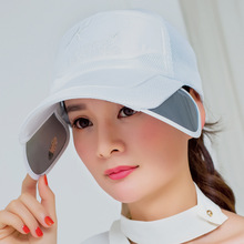 创意新款钓鱼帽子韩版女式多功能棒球帽户外遮阳帽子男士可伸缩帽