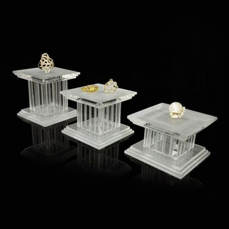 Transparent Acrylic Jewelry Tray Plexiglass Roman Column suit High-grade Jewelry Display Stand Products