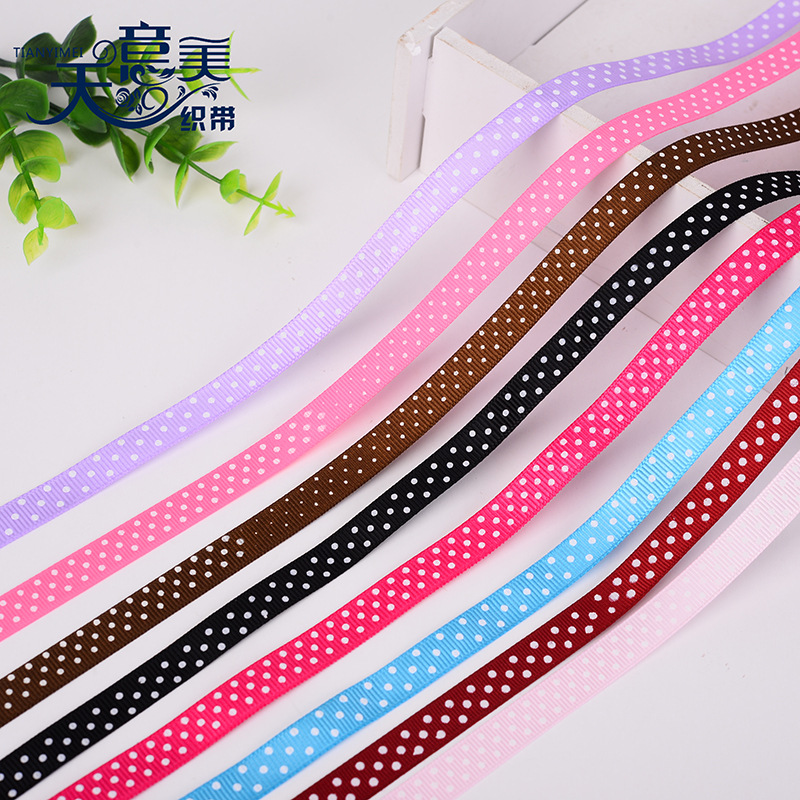 1cm impreso acanalado cinturón 100y caja de regalo embalaje hecho a mano DIY punto cinta [celestial belleza]