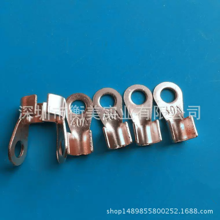 厂家加工接线铜端子双孔铜鼻双孔式铜管接线端子电线公母接线插件