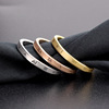 Fashionable accessory stainless steel, ring, European style, simple and elegant design