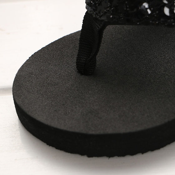 New Summer Sequin Slippers Wedge Flip Flops Women Home Slippers Wholesale Sandals Slippers Beach Slippers