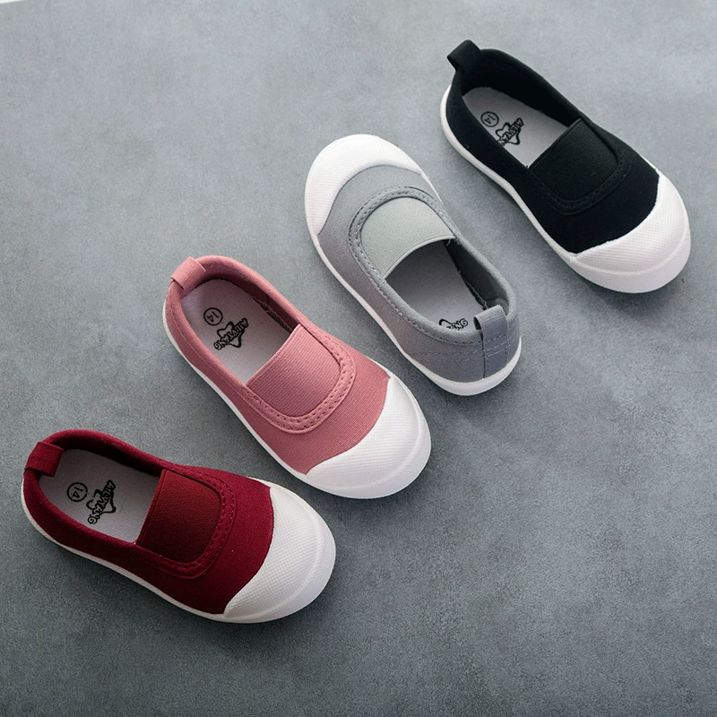 Оптовая Продажа с фабрики Южная Корея Весенняя новая детская парусиновая обувь для детского сада, домашняя и уличная ленивая обувь для детей и девочек