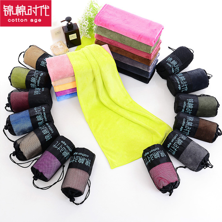 Marathon Printed Sports Towel Cross-Border Manufacturer Wholesale Extended Black Advertising Fitness Absorbent Sweat-Wiping Sports Towel