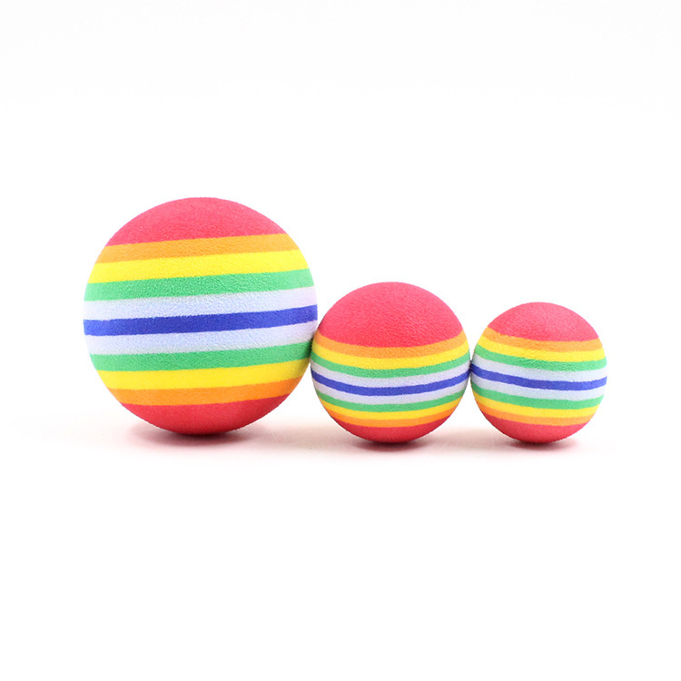 Eva Foam Ball Pet Cat Toy Ball Striped Rainbow Ball Elastic Solid Ball Sponge Ball Dog Toy Ball Eva Foam Ball Pet Cat Toy Ball Striped Rainbow Ball Elastic Solid Ball Sponge Ball Dog Toy Ball