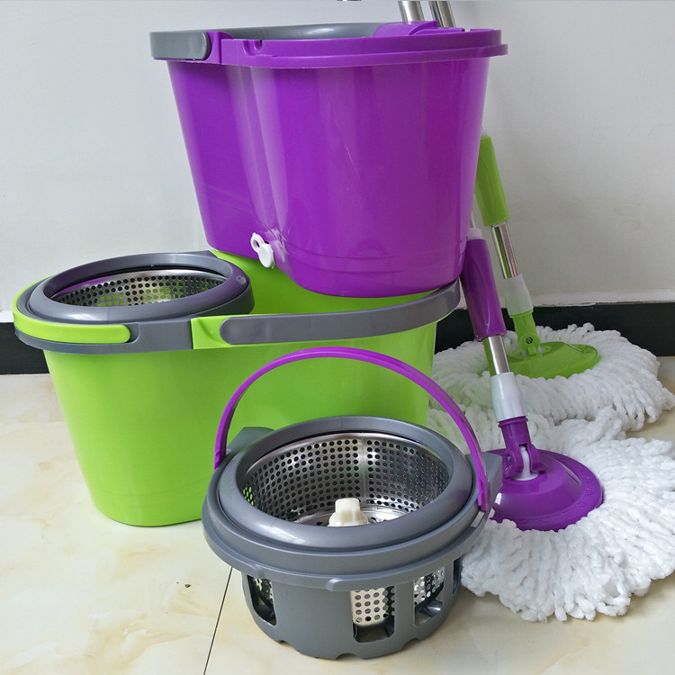 供应悬浮好神拖旋转拖把套装家用免手洗懒人拖双驱动不锈钢滚轮