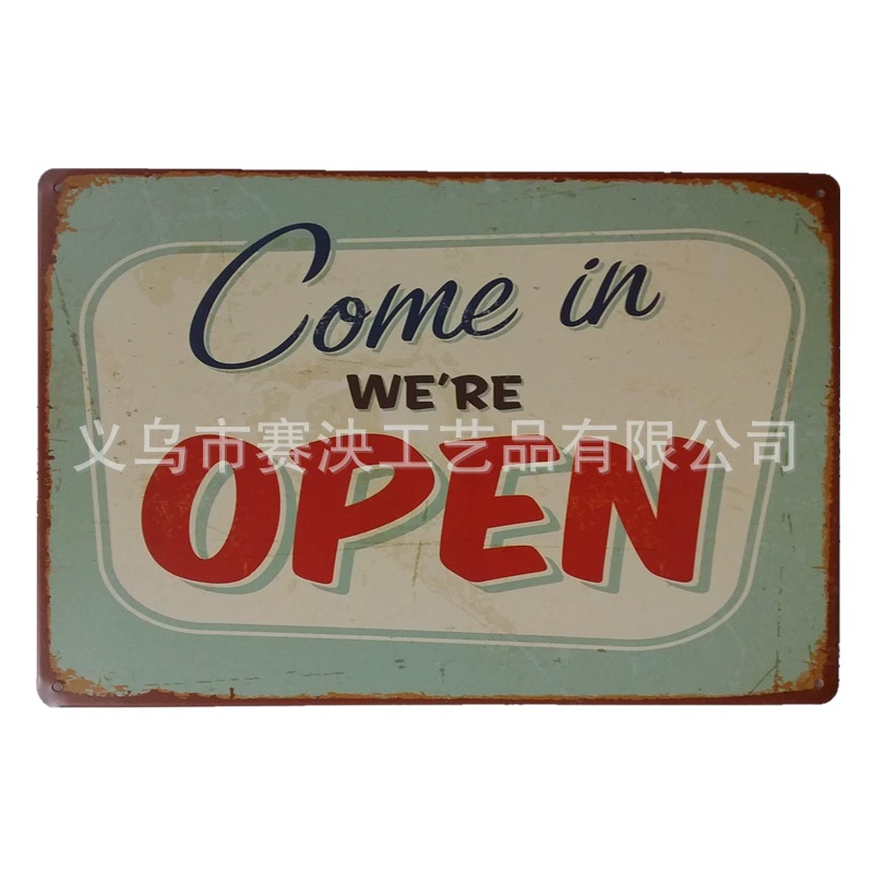 Декоративная настенная вывеска Retro Wall Decor Sign, 20×30 см в винтажном стиле для гостиной, варианты многоцветные