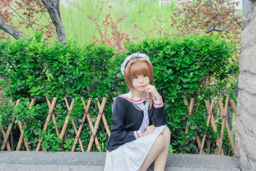 Little Cosplay Sakura Mocha Girl Sakura Kinomoto Cosplay Costume School Uniform Sailor Uniform
