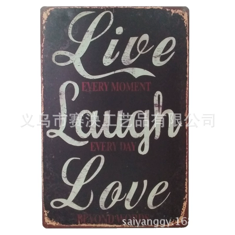 Декоративная настенная вывеска Retro Wall Decor Sign, 20×30 см в винтажном стиле для гостиной, варианты многоцветные