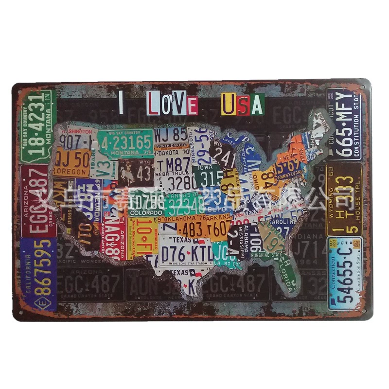Декоративная настенная вывеска Retro Wall Decor Sign, 20×30 см в винтажном стиле для гостиной, варианты многоцветные
