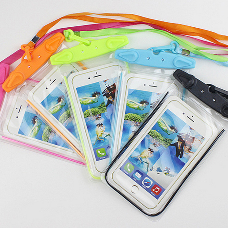 夜光透明漂流手机防水袋 pvc臂带挂绳2用防水袋 手机防水包定 制