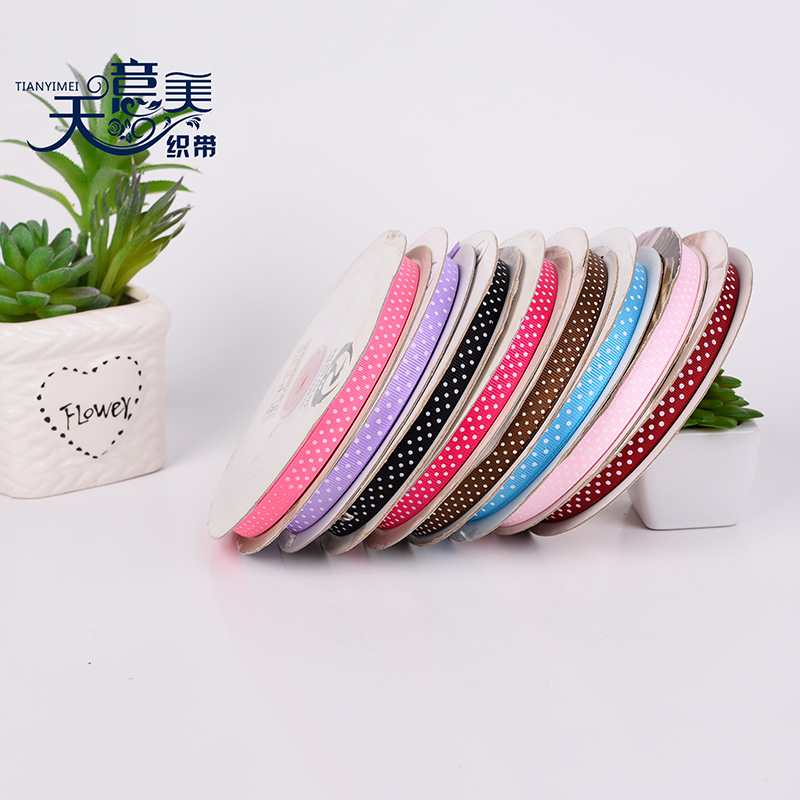 1cm impreso acanalado cinturón 100y caja de regalo embalaje hecho a mano DIY punto cinta [celestial belleza]