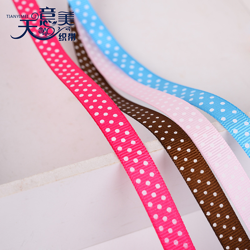 1cm impreso acanalado cinturón 100y caja de regalo embalaje hecho a mano DIY punto cinta [celestial belleza]