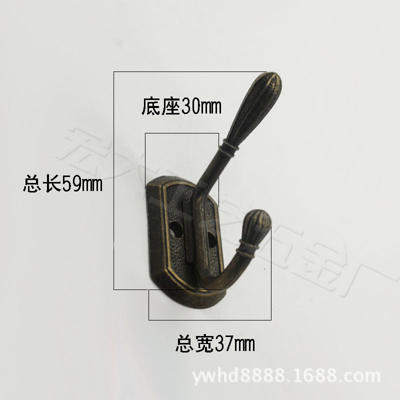 厂家直销锌合金超大仿古挂衣钩 挂衣帽钩 衣柜衣服挂钩 单钩