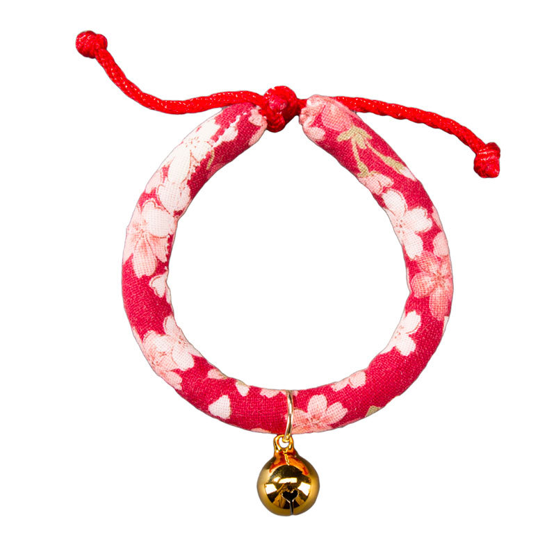 Japón y viento lindo gato multicolor multi-estilo collar campana gatos collar autoajuste para mascotas