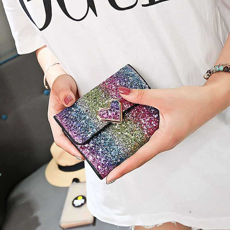 Wholesale New Sequin Wallet for Women, Fashionable Short Coin Purse, Dropshipping Lock Buckle 70% off Clutch Bag, Thin Style Wholesale New Sequin Wallet for Women, Fashionable Short Coin Purse, Dropshipping Lock Buckle 70% off Clutch Bag, Thin Style
