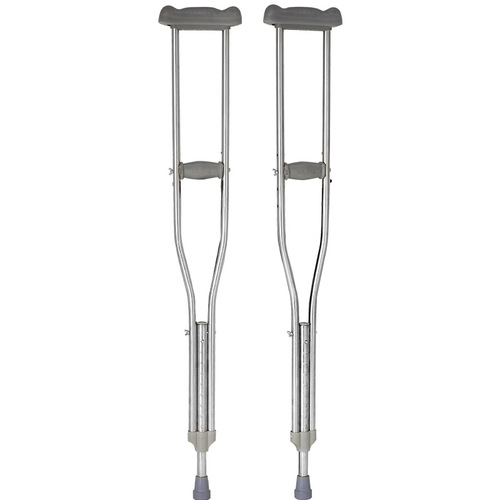 Wholesale factory adjustable telescopic multi-position underarm crutches made of aluminum alloy and stainless steel, walking aid