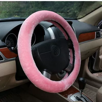 Autumn Steering Wheel Covers Wholesale, Winter Plush Steering Wheel Covers, Interior Accessories, Long-Haired Warm Car Ornaments, Business Simple Style