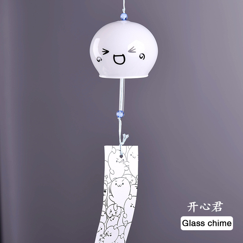 Estilo japonés lindo viento carillones al por mayor hecho a mano vidrio pintado adornos regalo creativo Qixi regalo para niñas y amigos