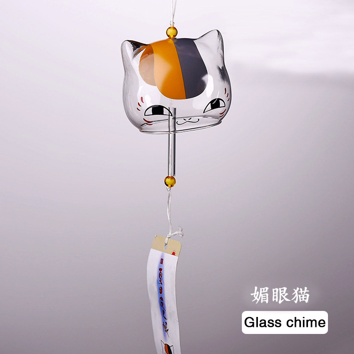 Estilo japonés lindo viento carillones al por mayor hecho a mano vidrio pintado adornos regalo creativo Qixi regalo para niñas y amigos