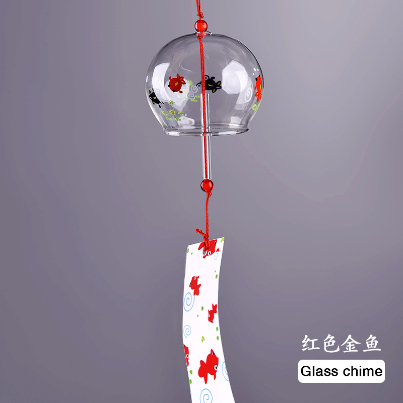 Estilo japonés lindo viento carillones al por mayor hecho a mano vidrio pintado adornos regalo creativo Qixi regalo para niñas y amigos